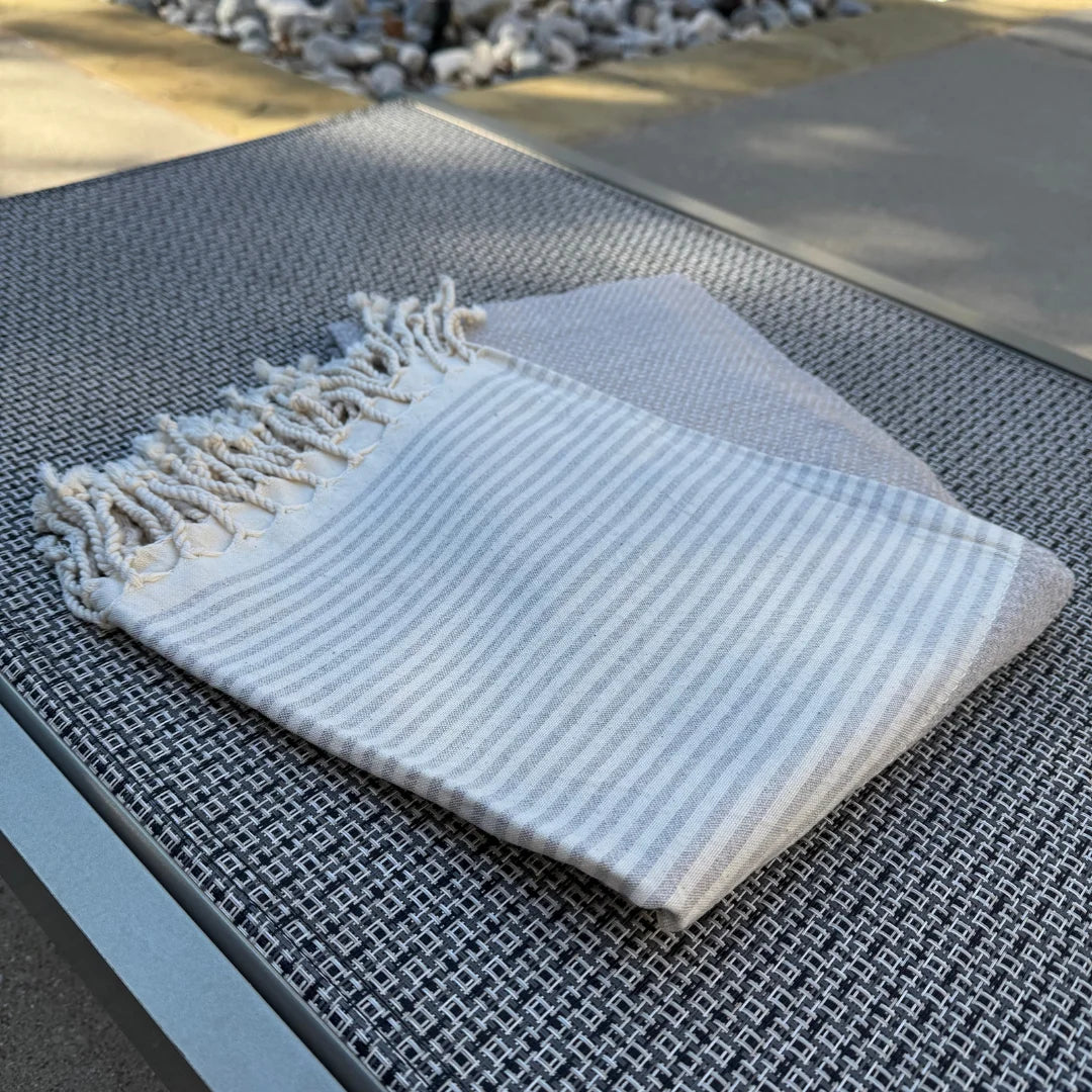 Handwoven Peshtemal Towel – Beige Waffle