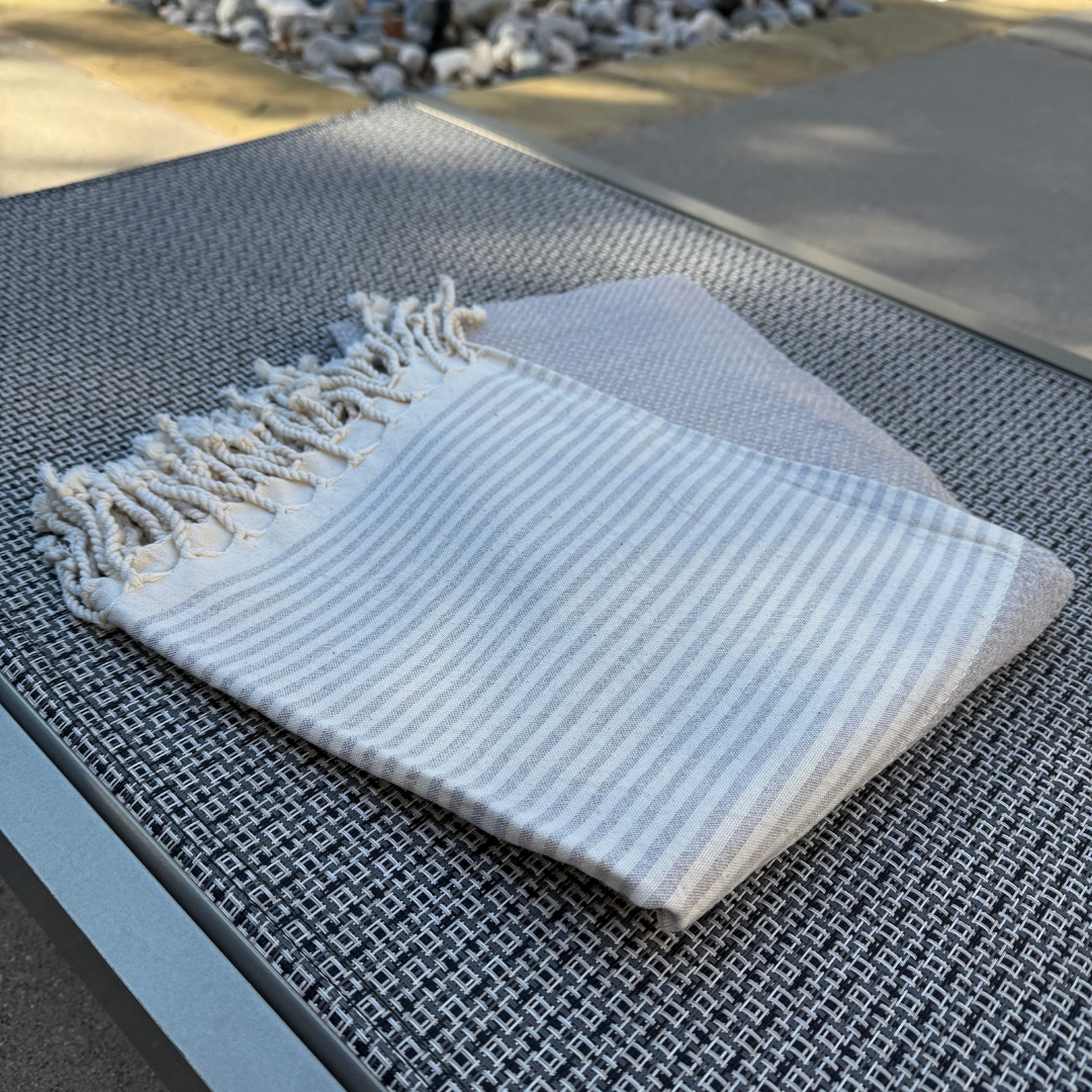 Handwoven Peshtemal Towel – Beige Waffle