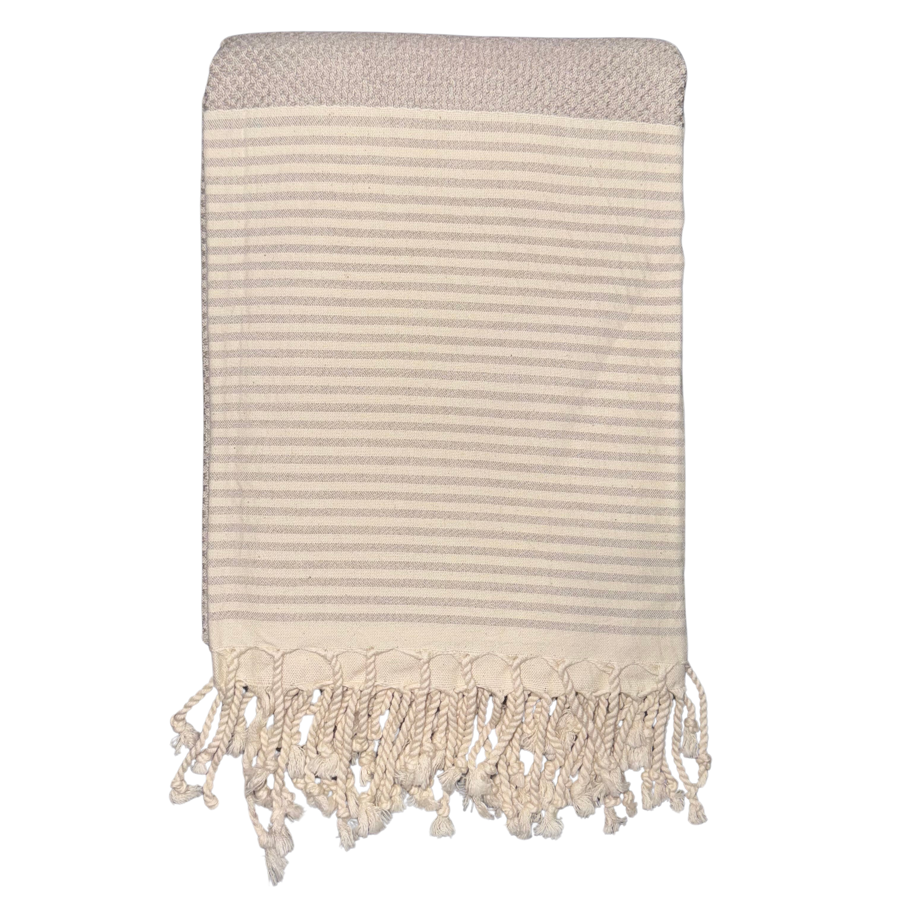 Handwoven Peshtemal Towel – Beige Waffle