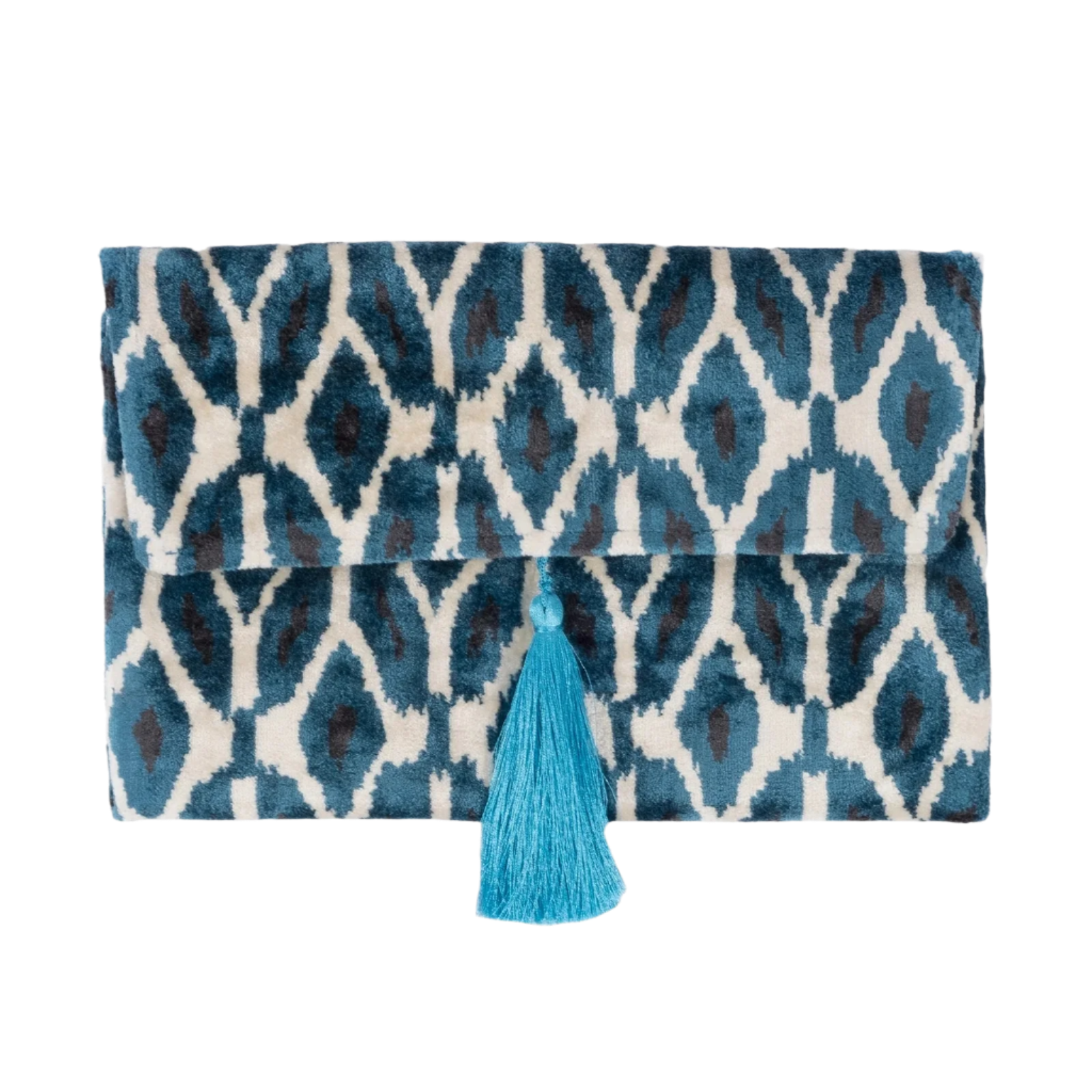 Midnight Rana Petal Silk Velvet Clutch Bag | The Evening Bloom