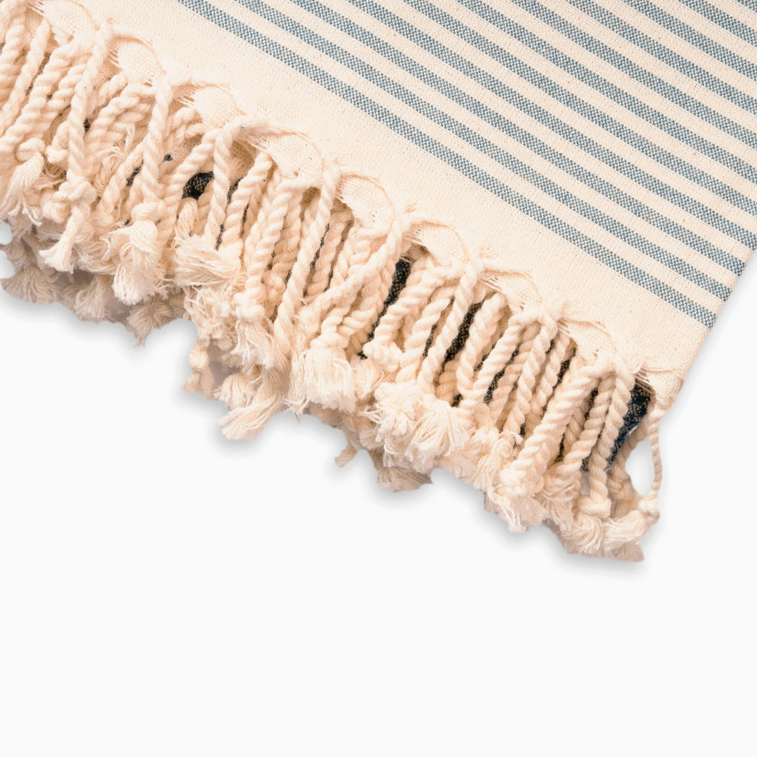 Handwoven Peshtemal Waffle Towel – Turquoise
