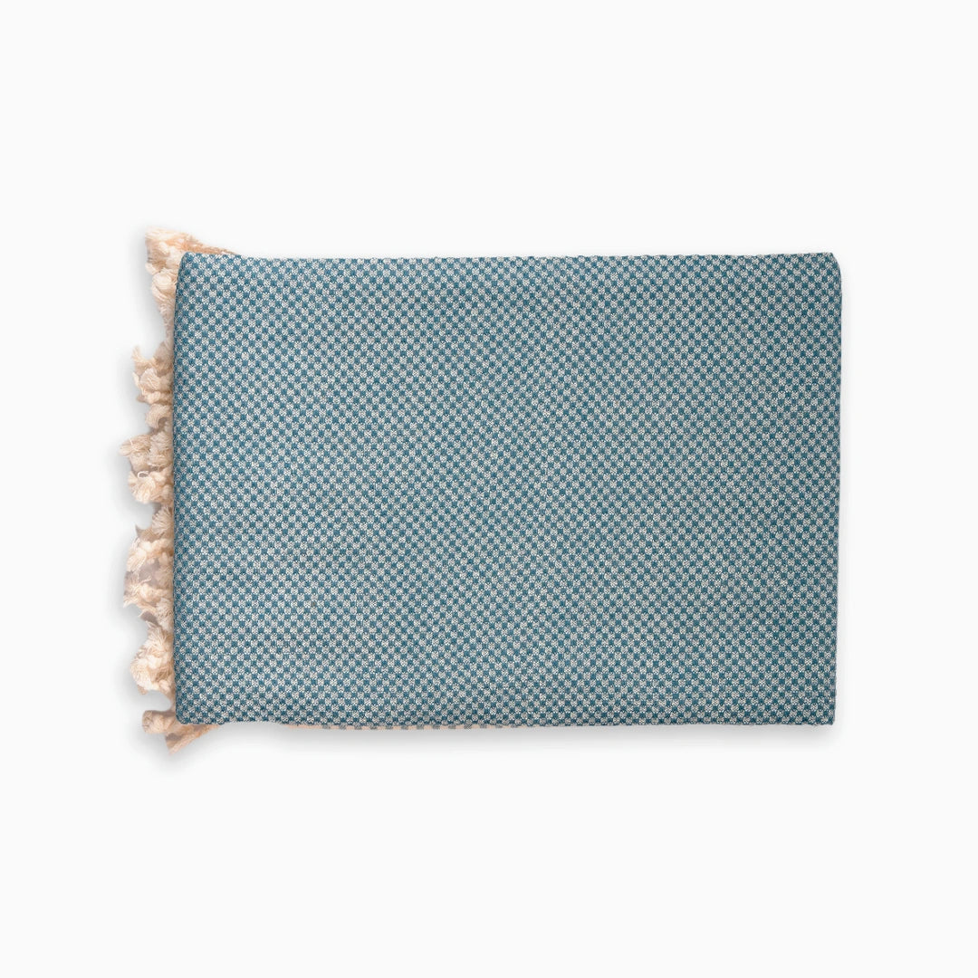 Handwoven Peshtemal Waffle Towel – Turquoise