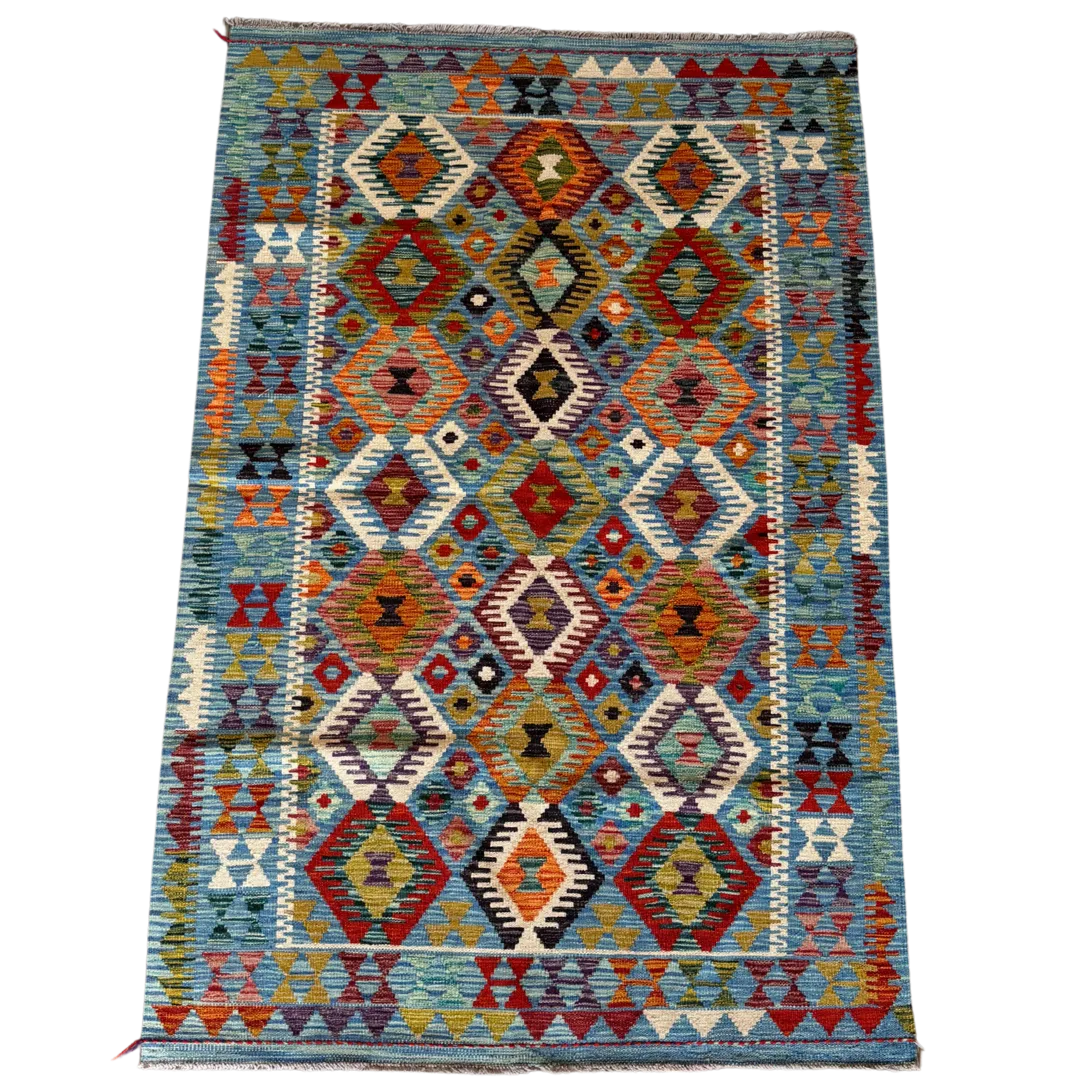 Ushak Kilim - Azure Mist