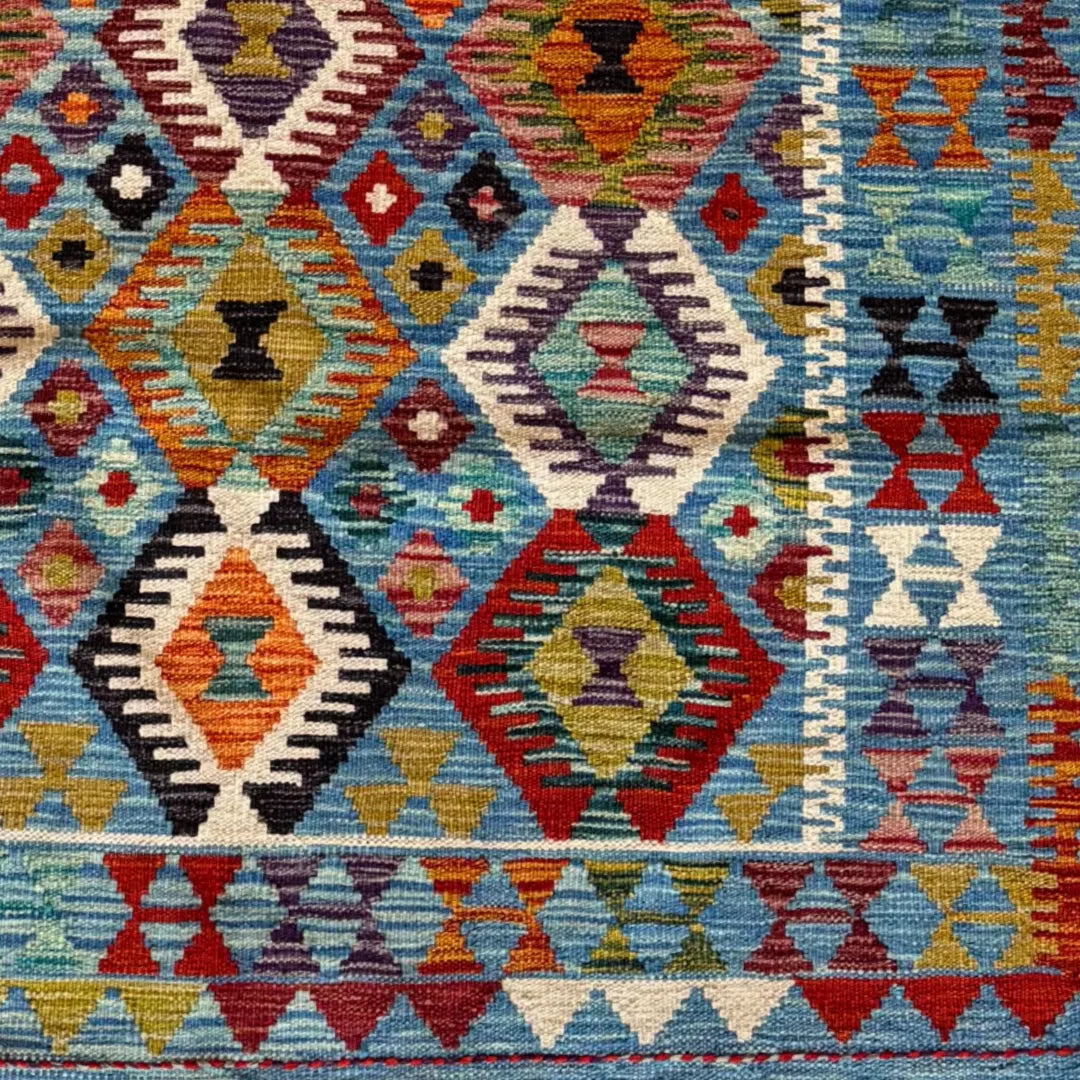 Ushak Kilim - Azure Mist