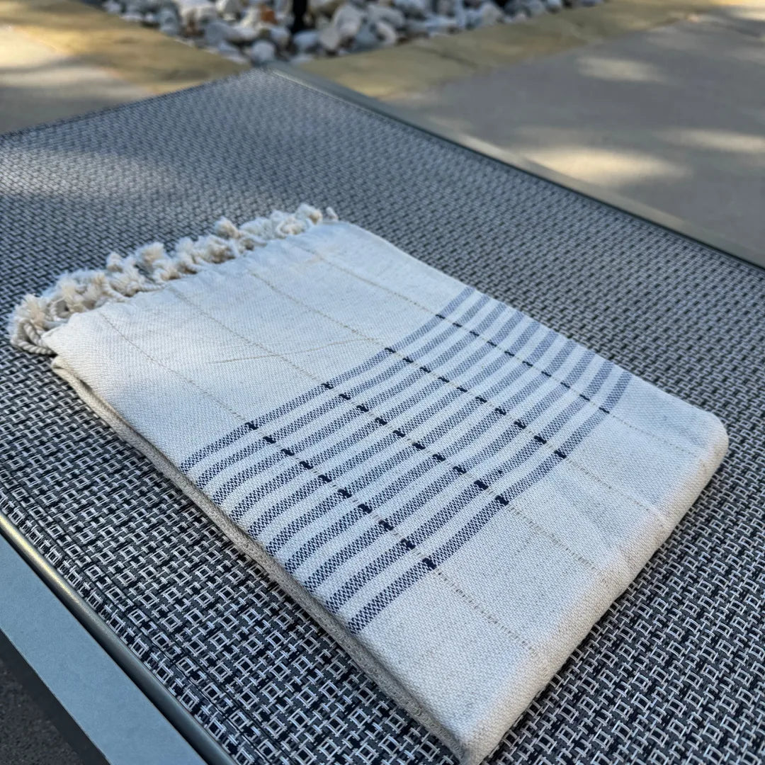 Handwoven Peshtemal Towel – Black Line