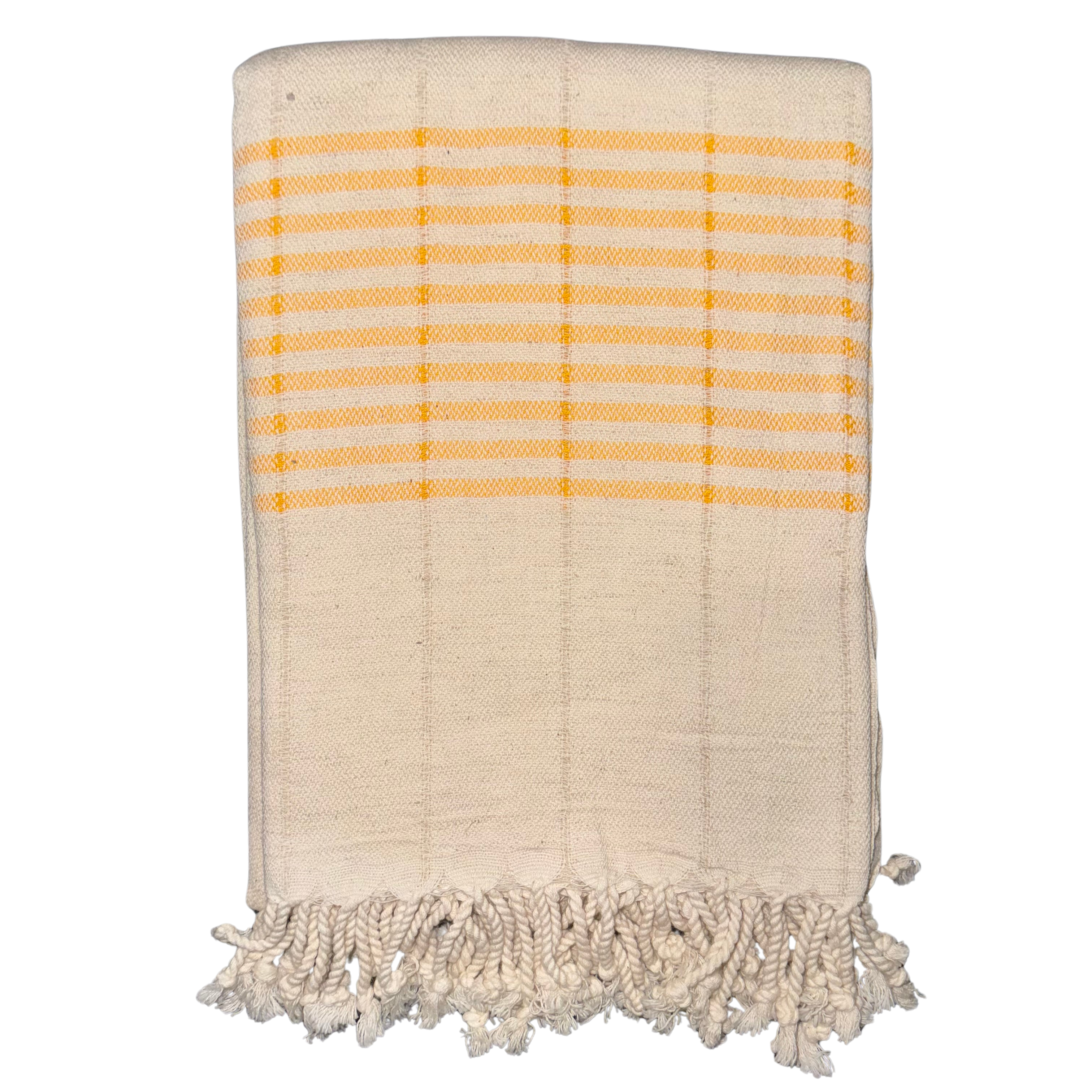 Handwoven Peshtemal Towel – Line Yellow