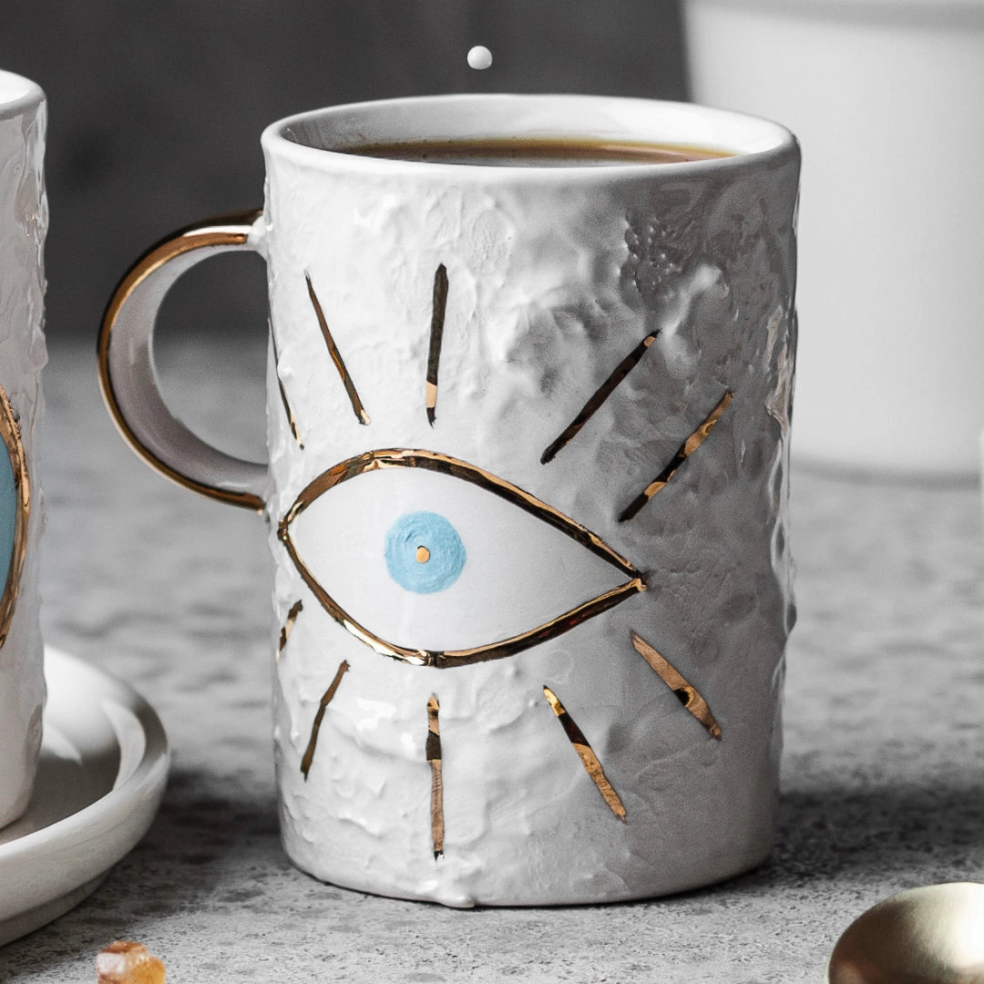 Coffee Cup | Snow Evil Eye 7.6 oz