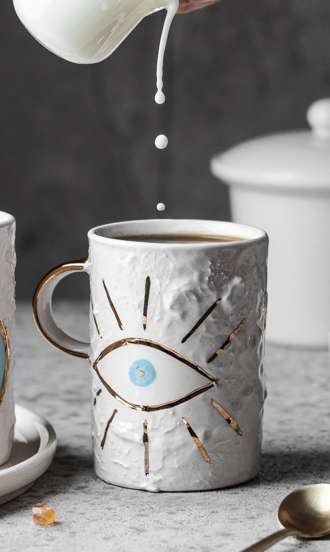 Coffee Cup | Snow Evil Eye 7.6 oz