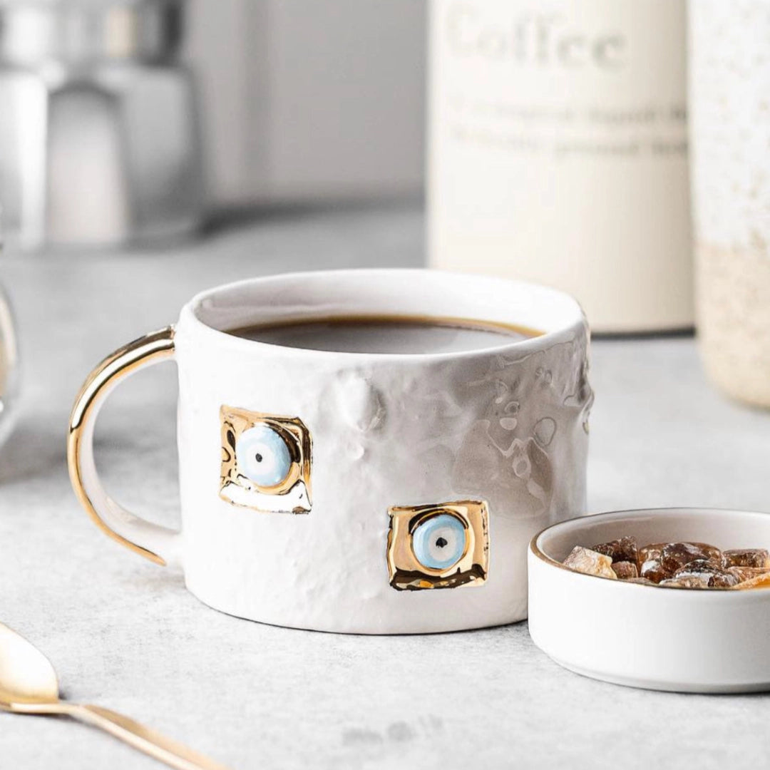 Coffee Cup | Evil Eye Snow 6.76 oz.
