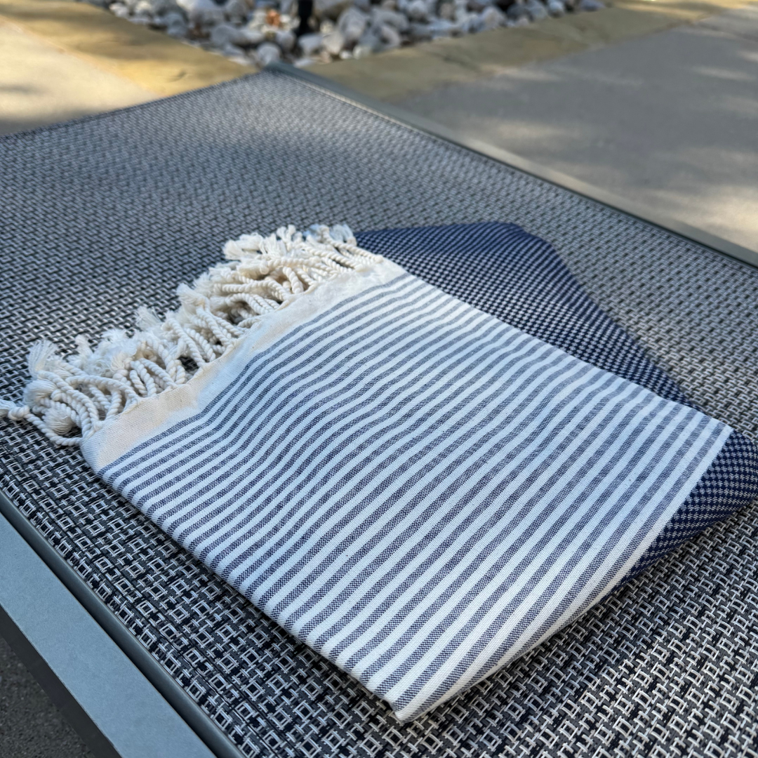 Handwoven Peshtemal Towel – Navy