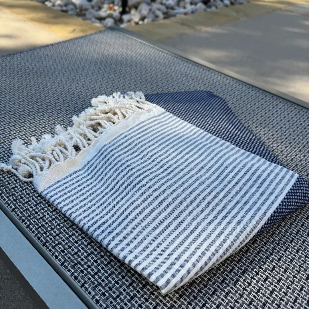 turkish towel outdoor lifestyle navy peshtemal
