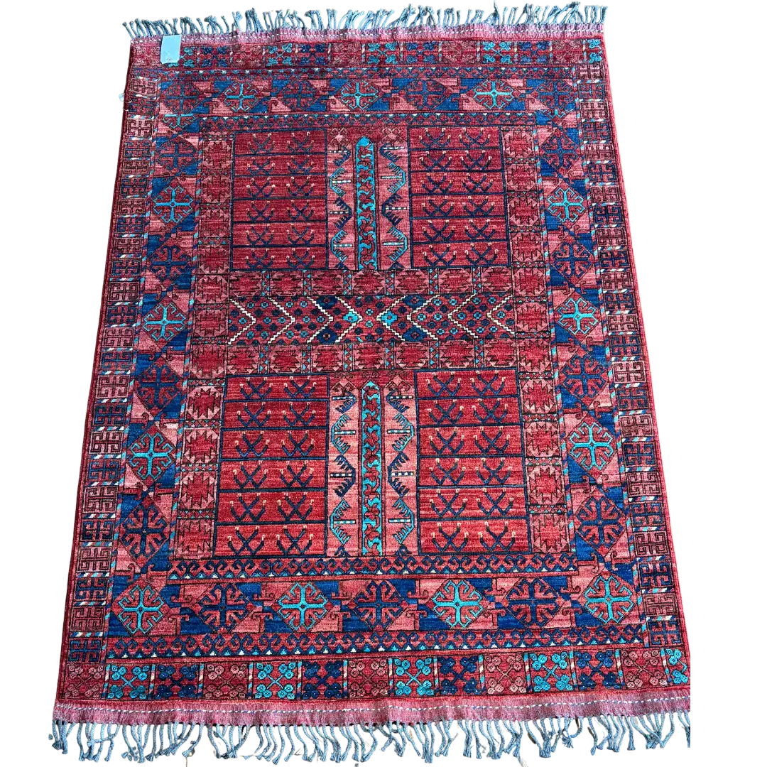 Handwoven Afghan Rug – 4'11" x 6'10"