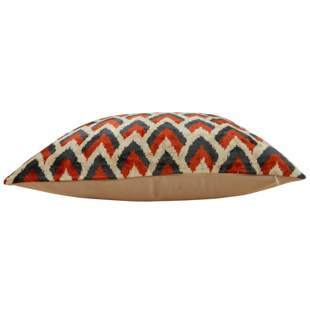 Sillk Velvet Pillow Cover Multicolor Pattern Square