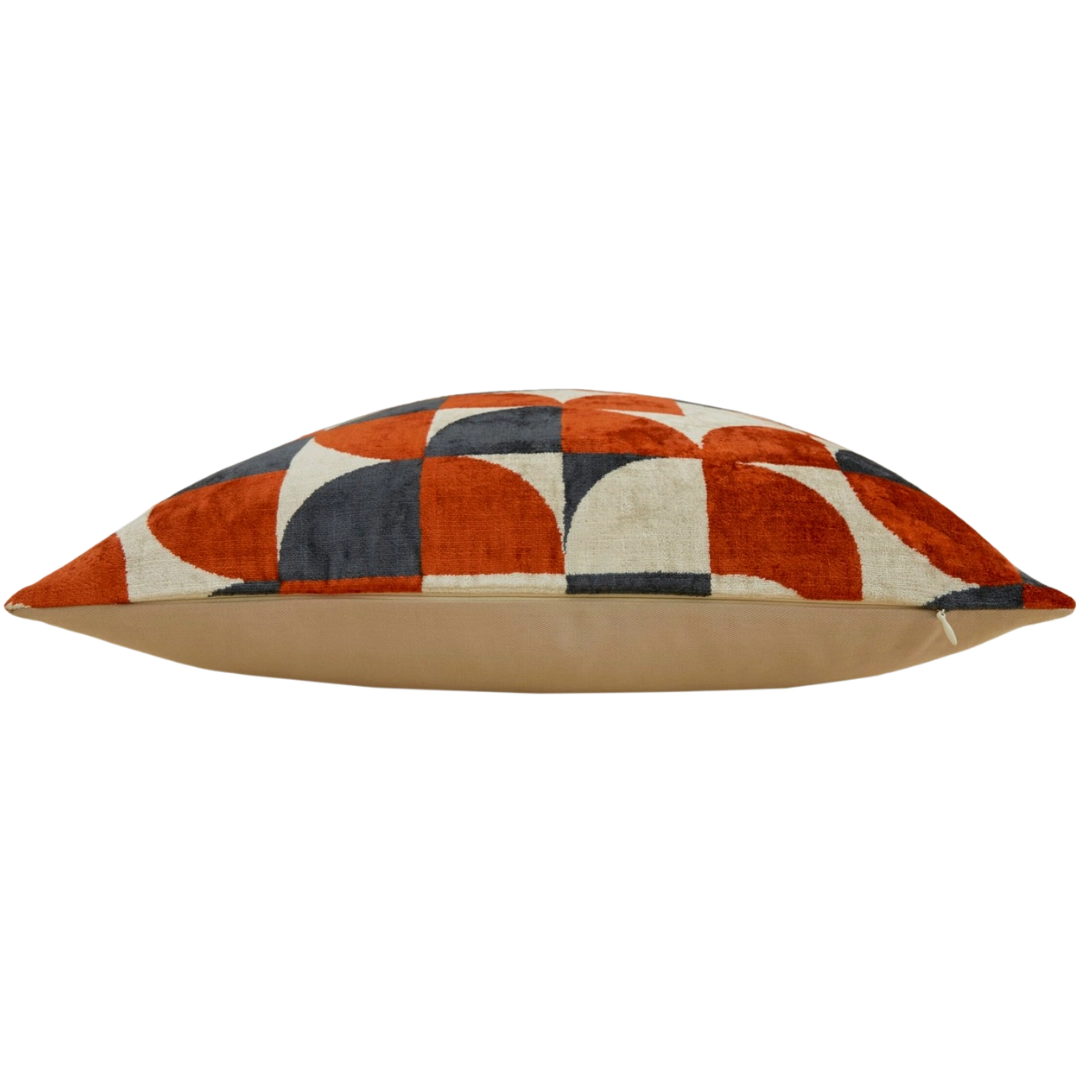 Sillk Velvet Pillow Cover Multicolor Pattern 22 X 22 Square