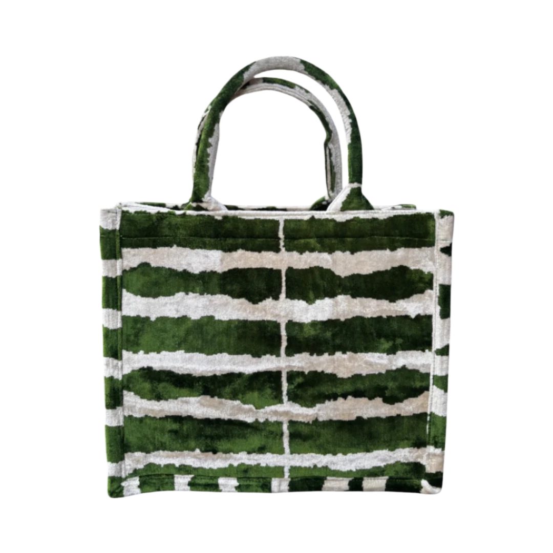 Silk Velvet Tote Bag - Flow Pattern