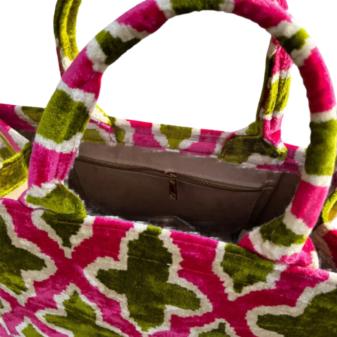 Silk Velvet Tote Bag
