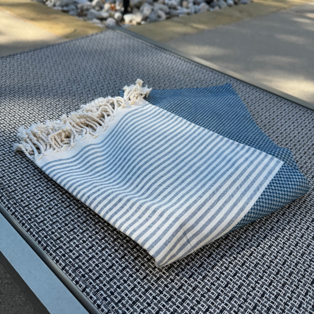 Handwoven Peshtemal Towel – Turquoise