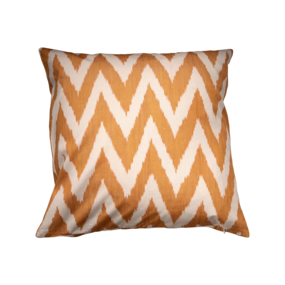 Amber ikat zigzag throw pillow cover, 20x20