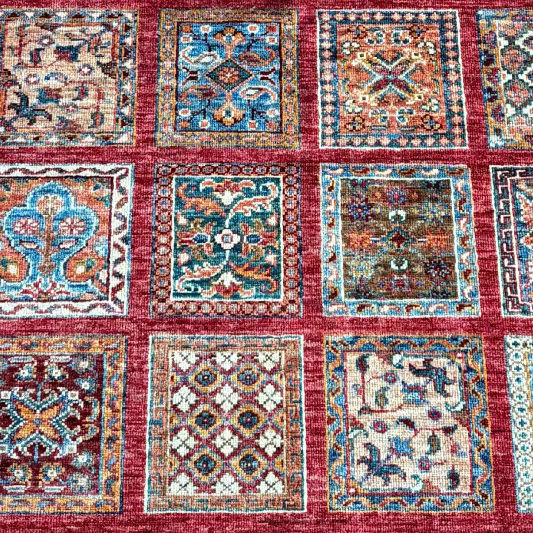 Handwoven Afghan Wool Rug – 4'3" x 5'11"