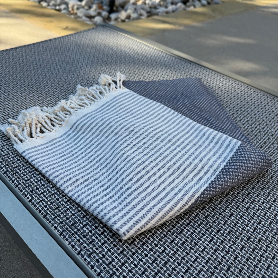 Handwoven Peshtemal Towel – Anthracite Waffle