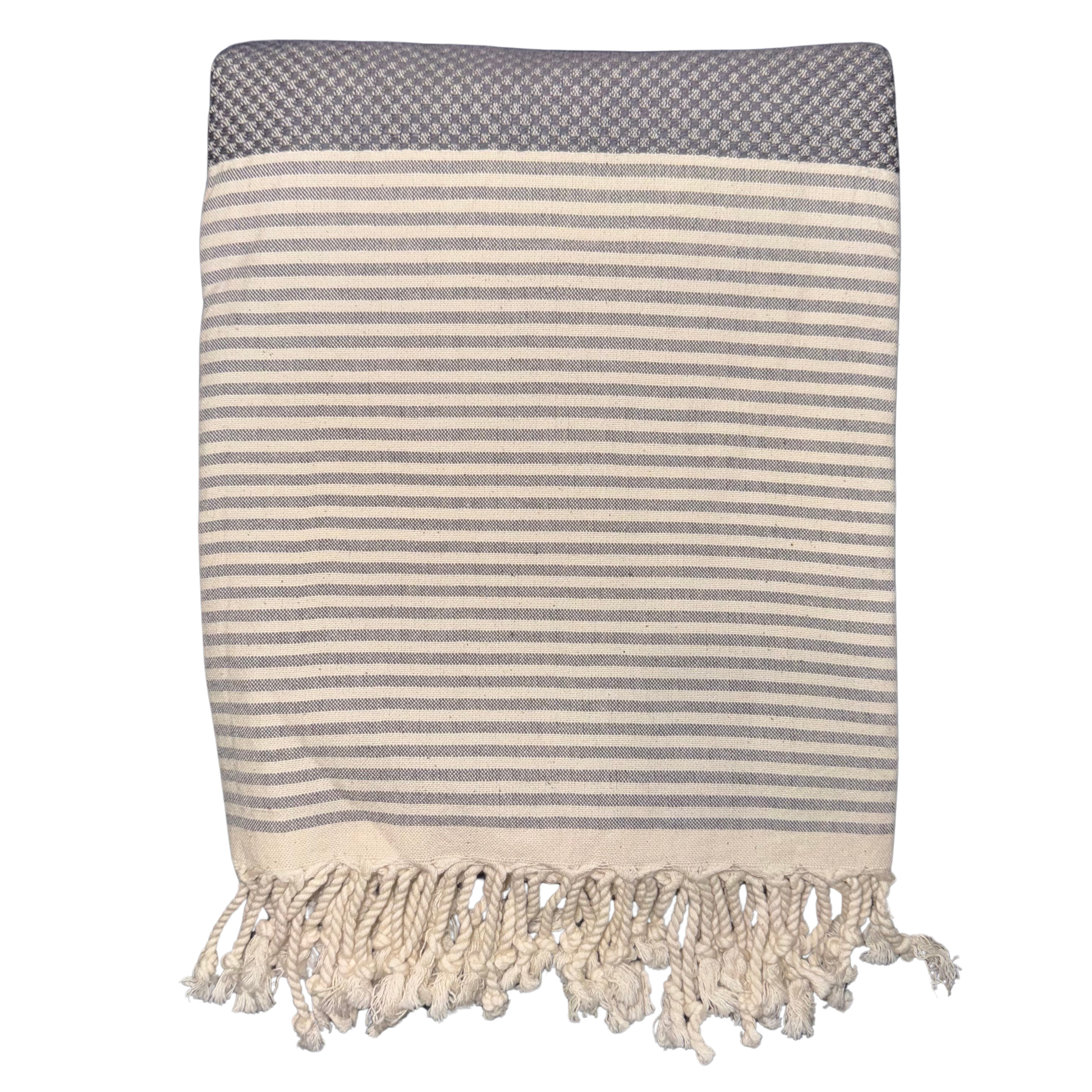 Handwoven Peshtemal Towel – Anthracite Waffle