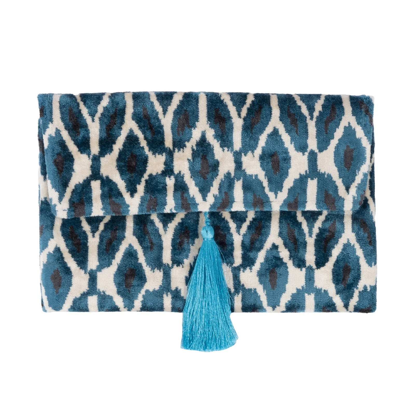 Clutch Bag | Blue & Anthracite Gray