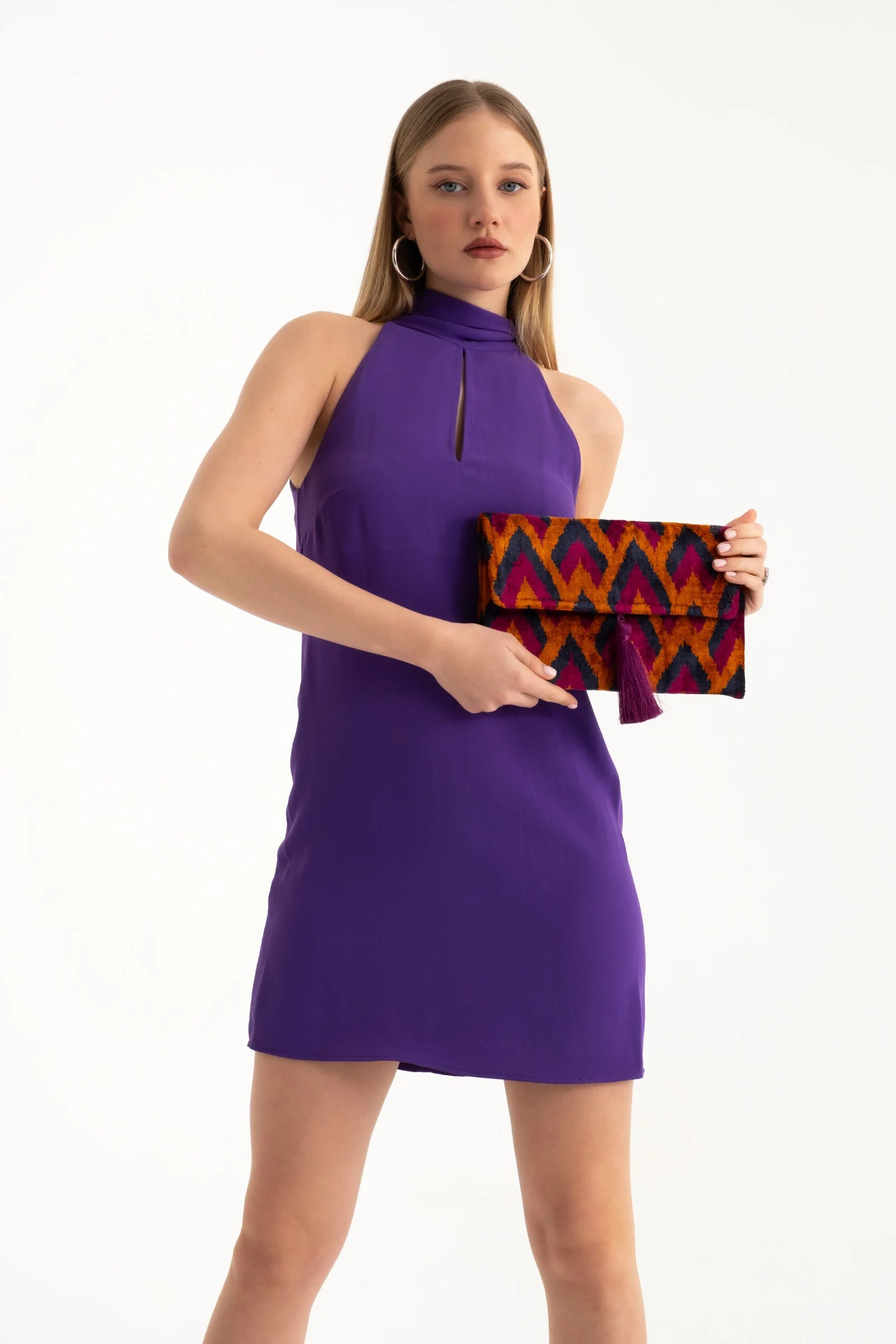 Clutch Bag | Purple & Cinnamon