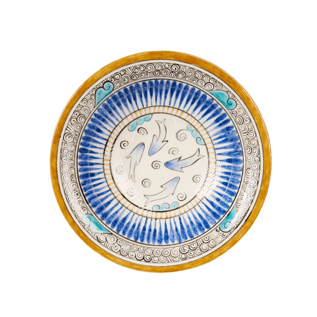 Milet Bowl - Blue Quad Fish