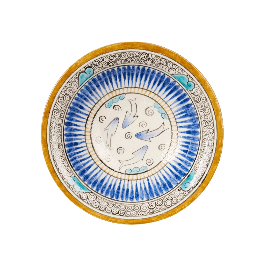 Milet Bowl - Blue Quad Fish