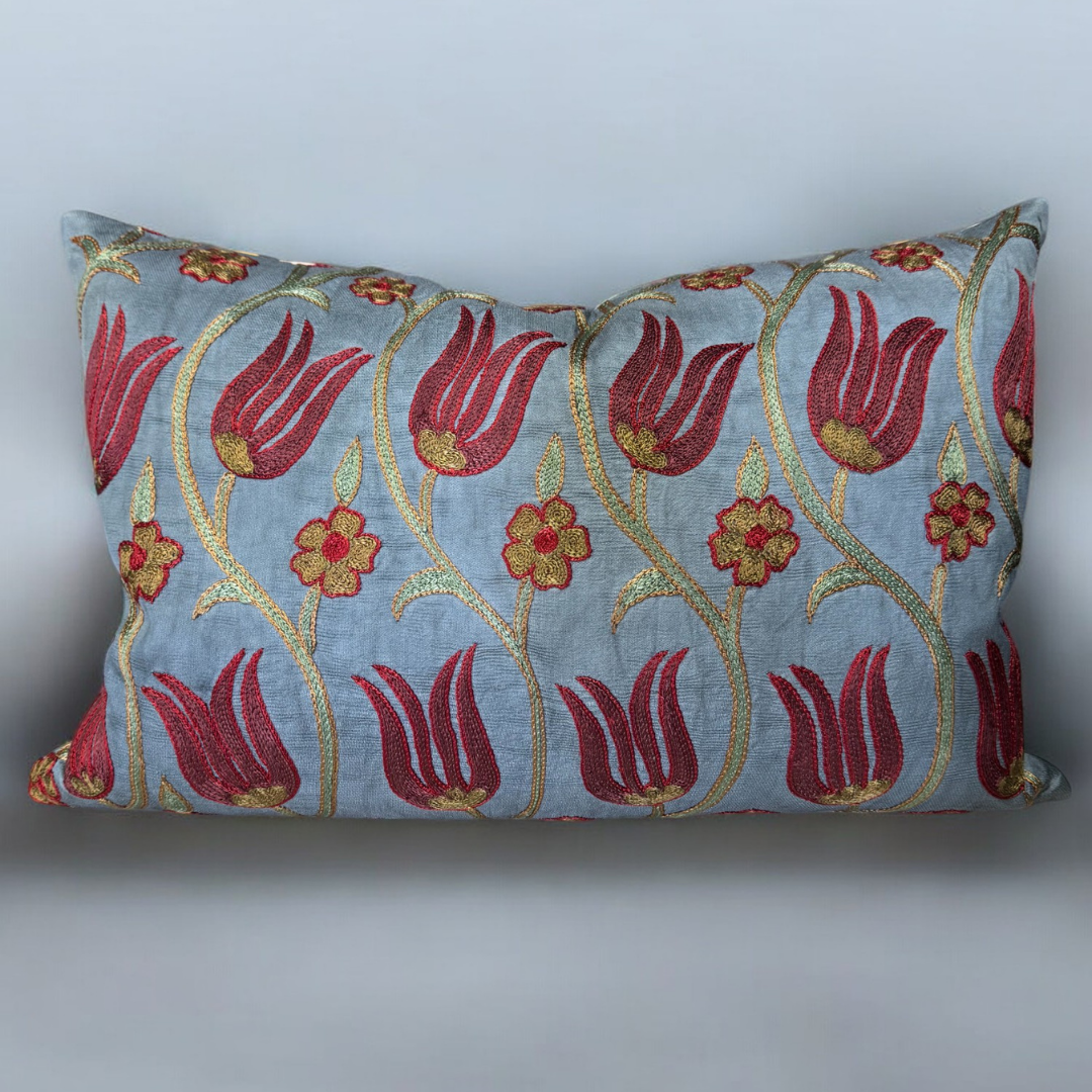 Suzani Tulip Pillow Cover 2