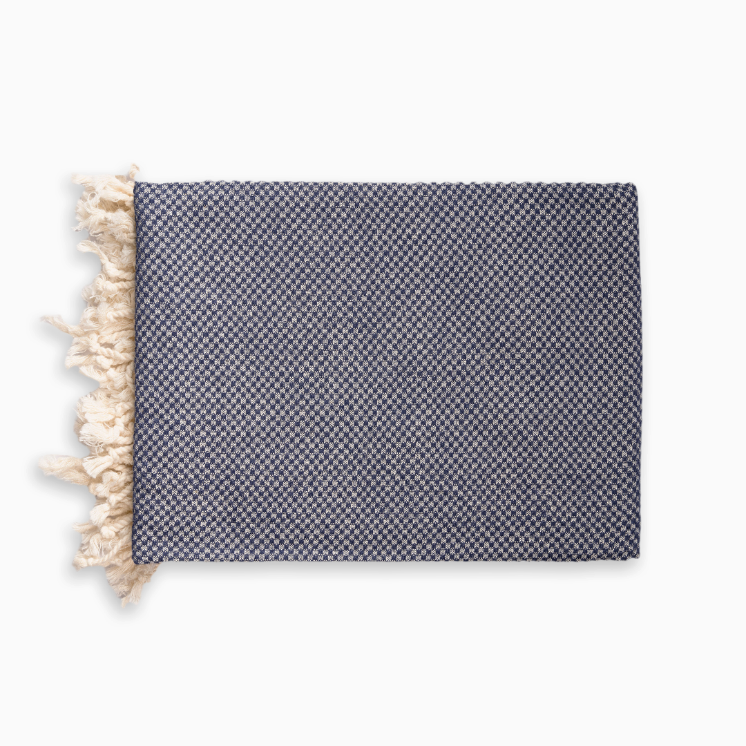 Handwoven Peshtemal Towel – Navy