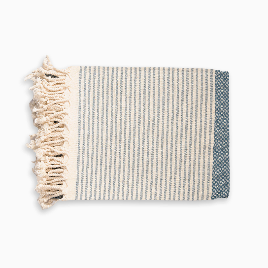 Handwoven Peshtemal Towel – Turquoise