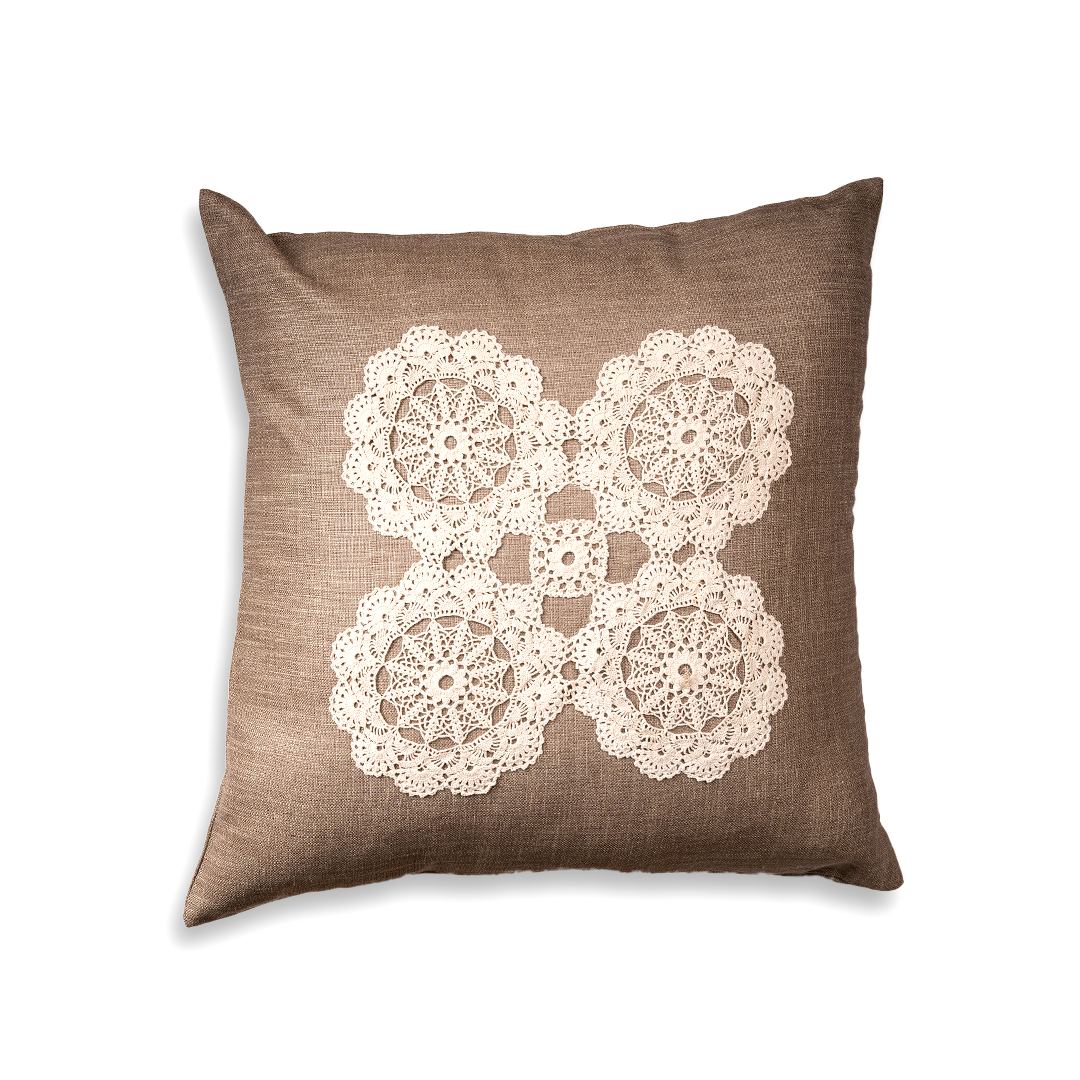 Pillow Cover with Lacework - 18