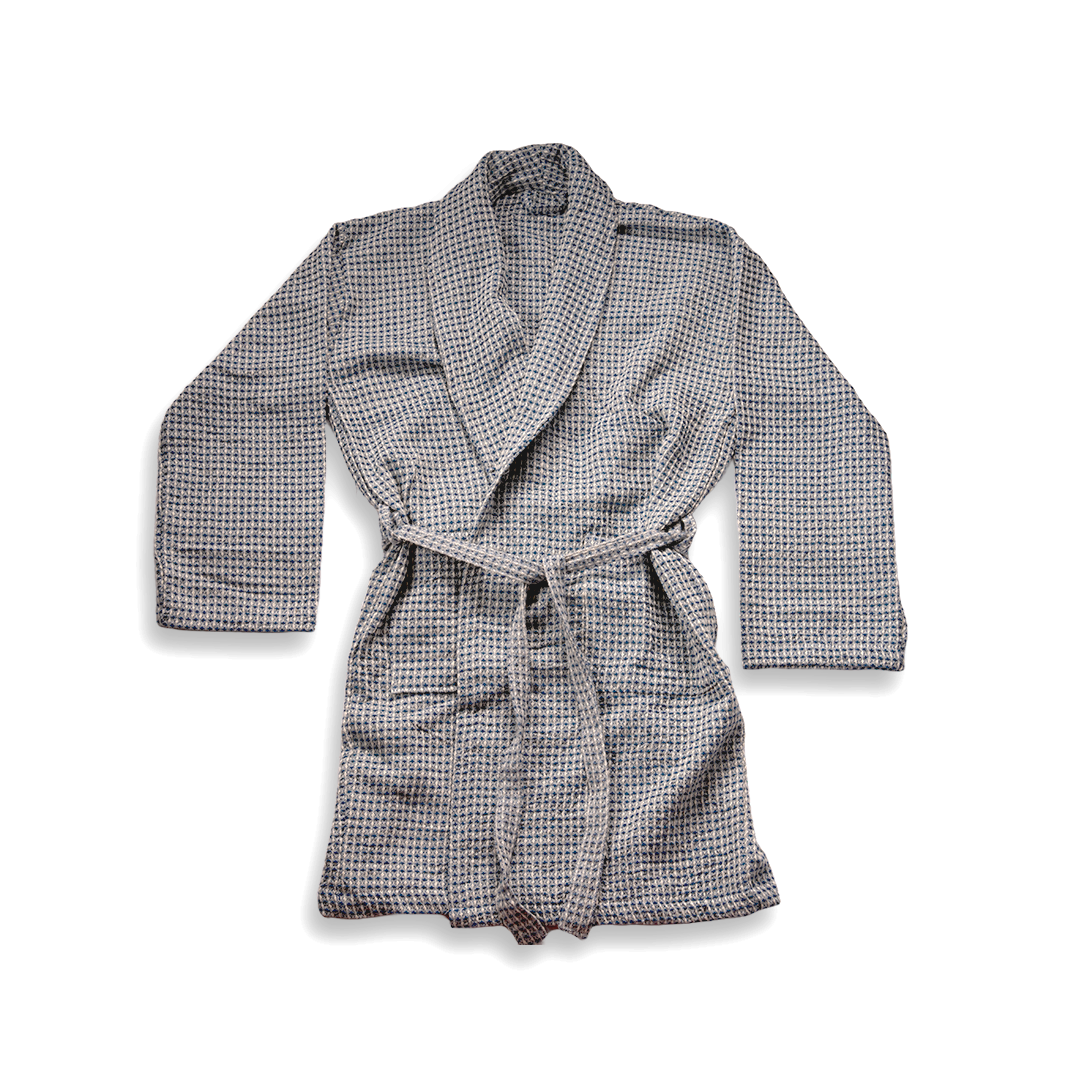 Waffle Weave Peshtemal Bathrobe | Navy