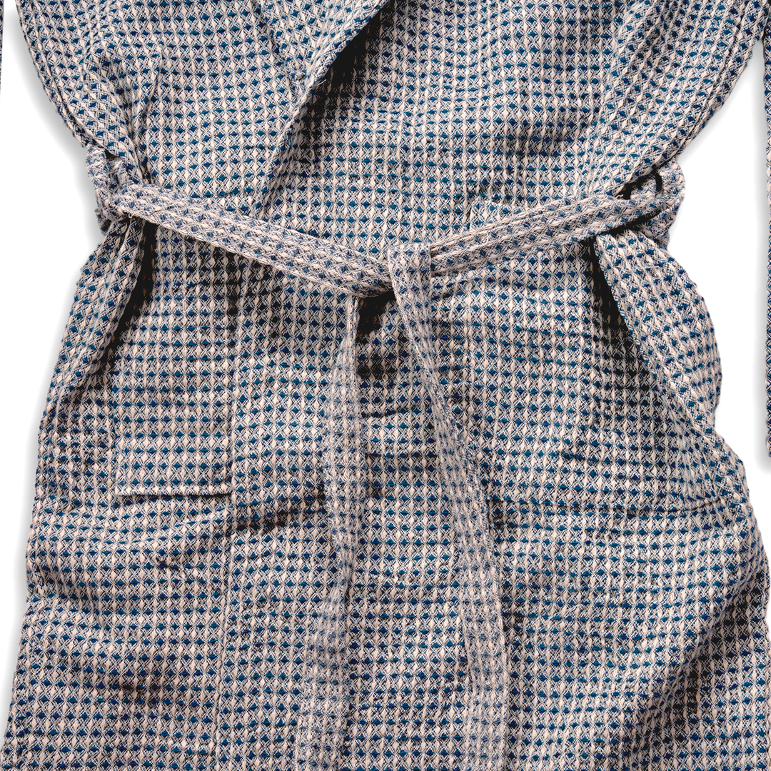 Waffle Weave Peshtemal Bathrobe | Navy