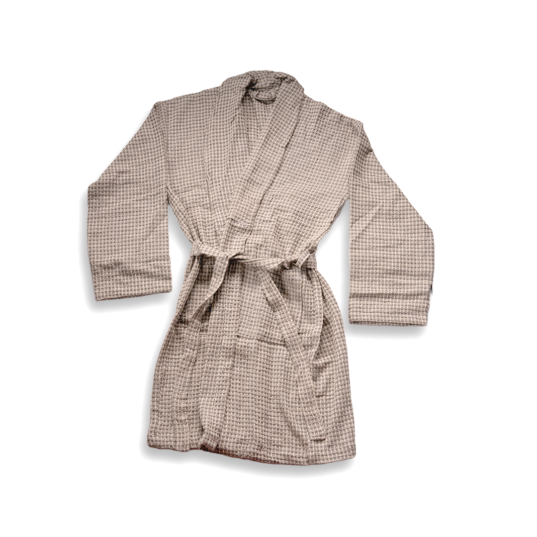 Waffle Weave Peshtemal Bathrobe | Gray