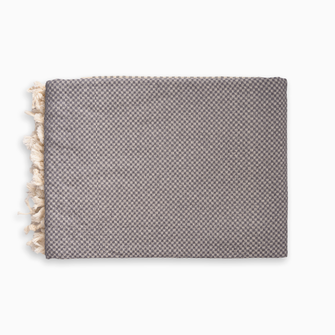 Handwoven Peshtemal Towel – Anthracite Waffle