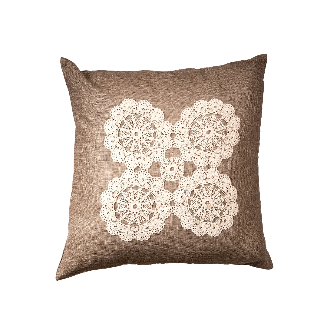 Pillow Cover with Lacework - 18