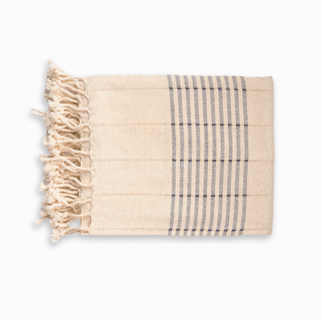 Handwoven Peshtemal Towel – Line Black