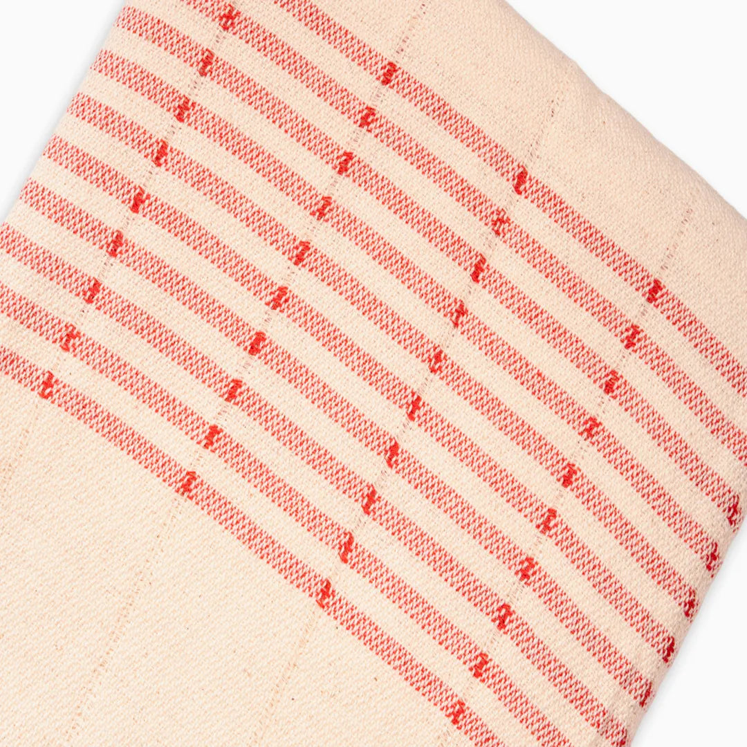 Peshtemal Towel with Red Stripes – Turkish Cotton Linen Towel