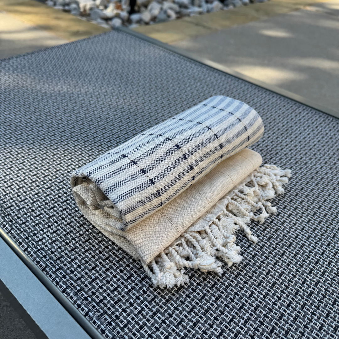 Handwoven Peshtemal Towel – Line Black