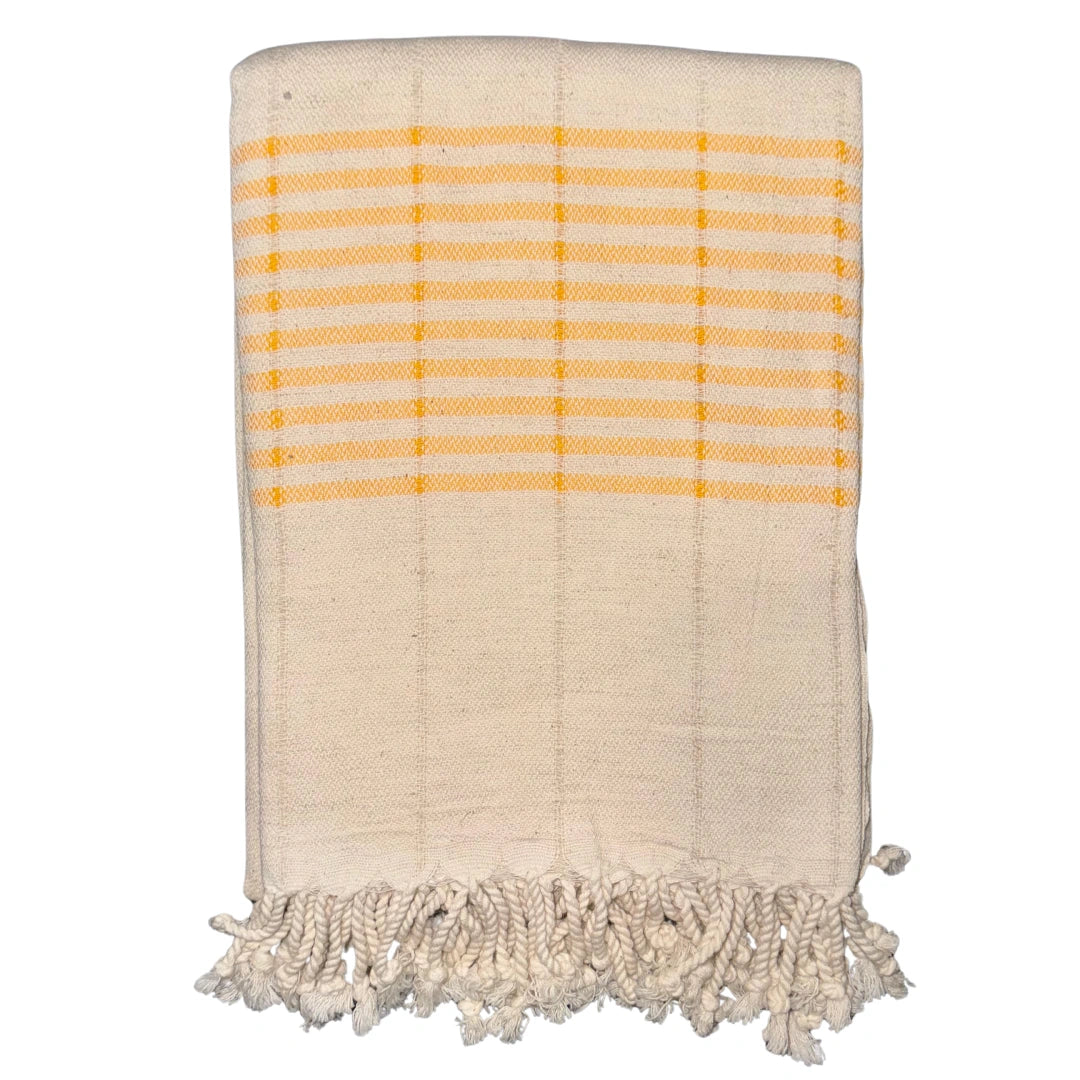 Handwoven Peshtemal Towel – Orange Line