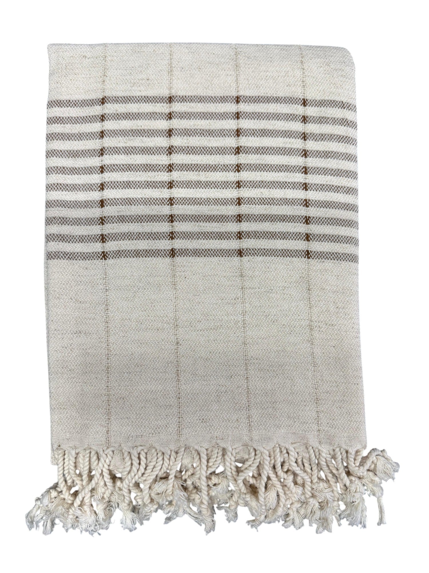 Handwoven Peshtemal Towel – Line Light Brown