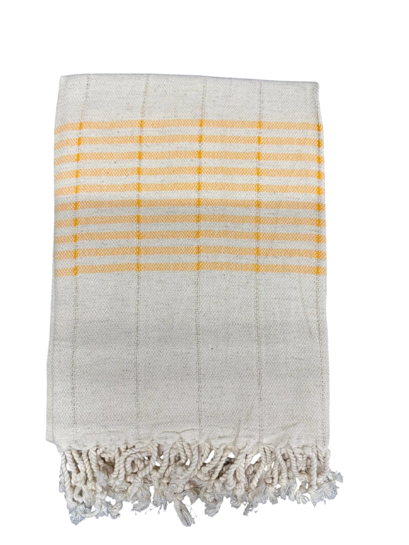 Handwoven Peshtemal Towel – Orange Line