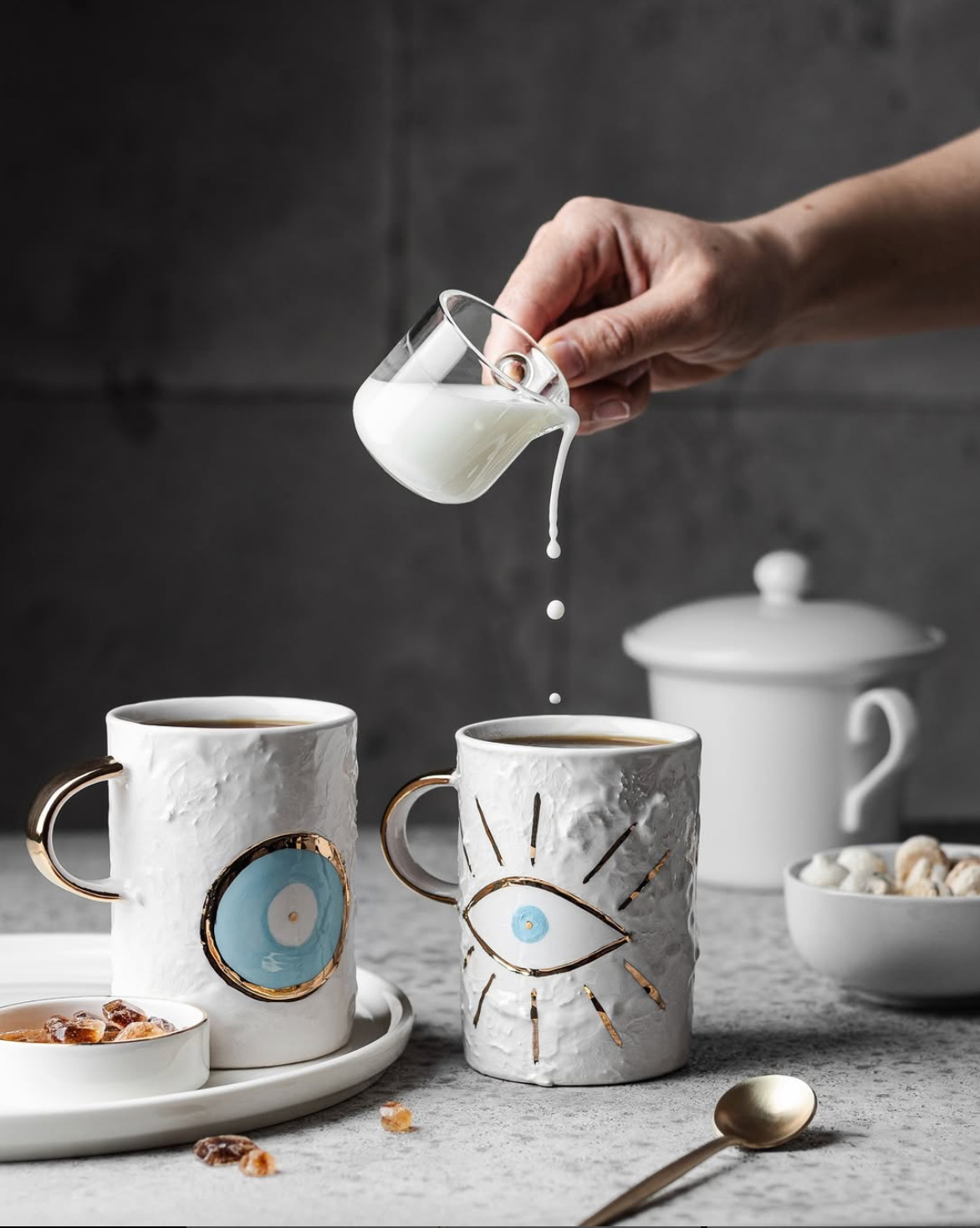 Coffee Cup | Evil Eye Snow 7.6 oz