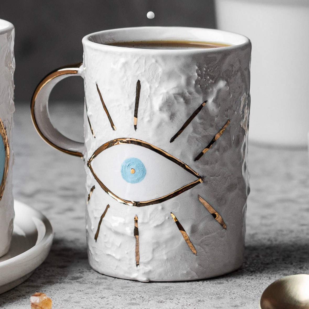 Coffee Cup | Snow Evil Eye 7.6 oz