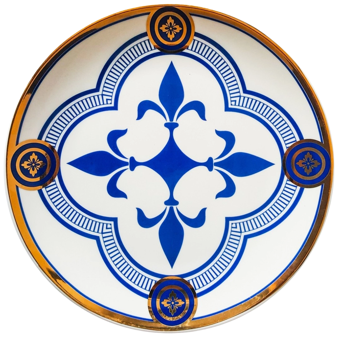 Myth Orient Porcelain Plate – Blue Decorative Pattern (10.7 in)