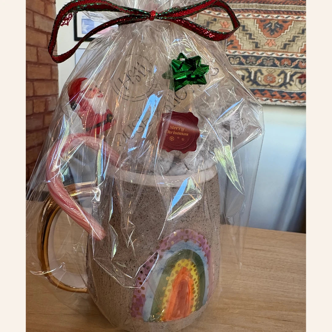 Holiday Rainbow Mug Set with Turkish Delight & Candy Cane