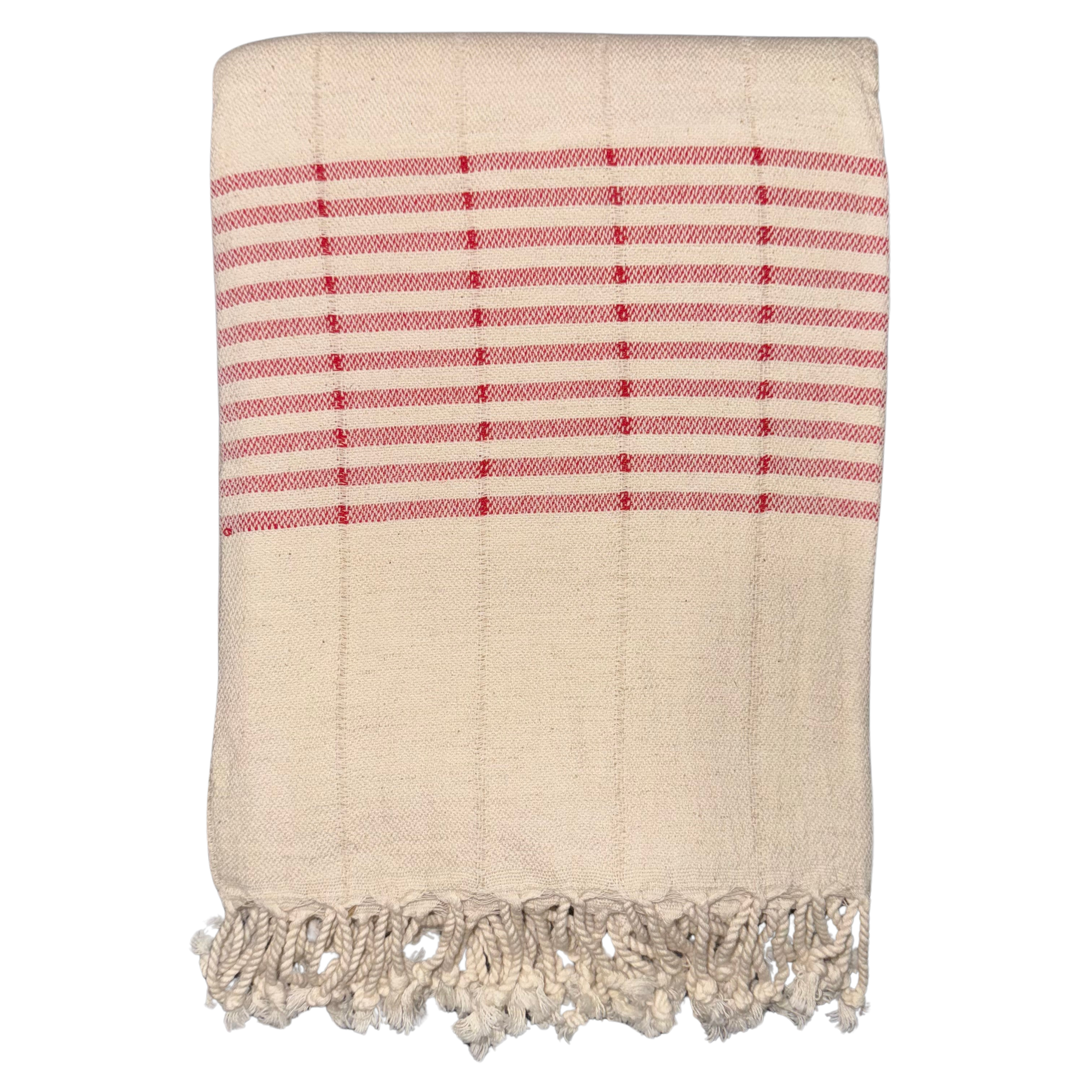 Handwoven Peshtemal Towel – Red Line