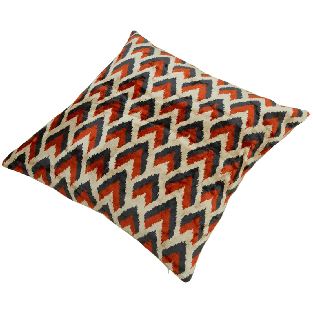Sillk Velvet Pillow Cover Multicolor Pattern Square